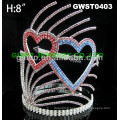 Couronne de tiare en strass coeur de valentine -GWST0403